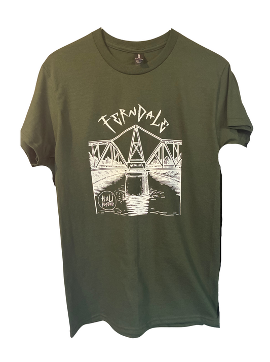 Ferndale Bridge Short Sleeve T-Shirt (Dark Green)