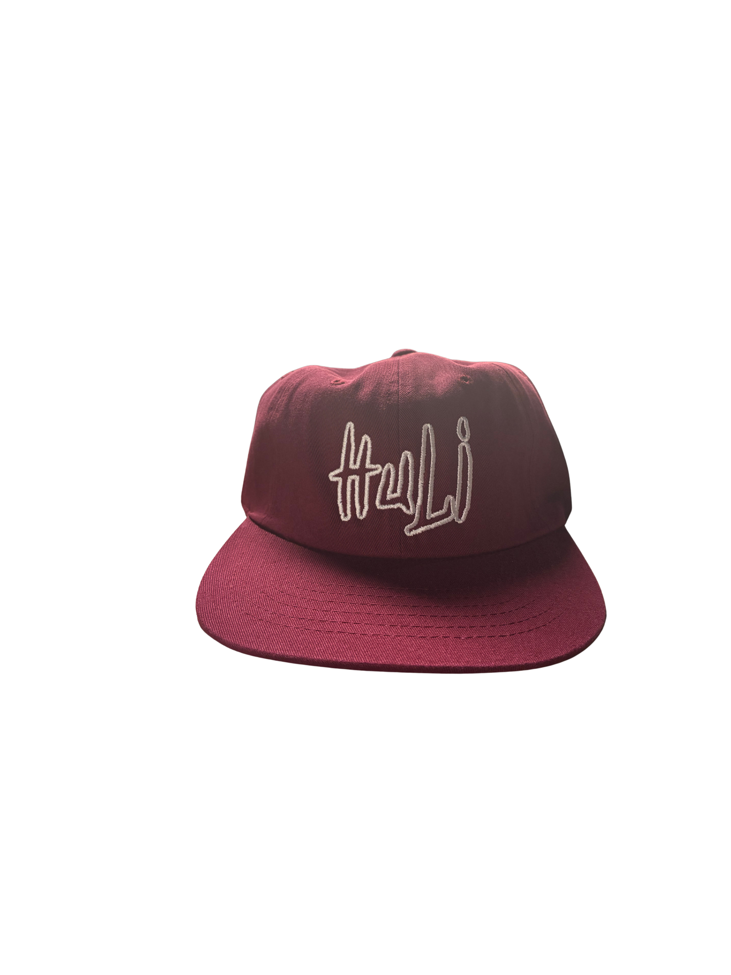 Huli Hat (Maroon, White Stitching)